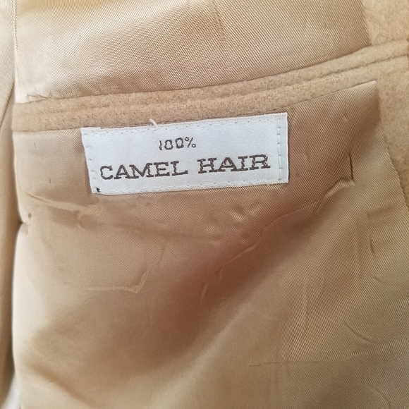 VINTAGE Bayne Williams 100% Camel Hair Longsleeve Blazer Jacket - Picture 10 of 12